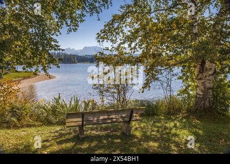 Geographie / Reise, Deutschland, Bayern, Seeg, Schwaltenweiher bei Seeg, East Allgaeu, Bayern, ADDITIONAL-RIGHTS-CLEARANCE-INFO-NOT-AVAILABLE Stockfoto