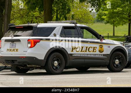 Washington DC, USA - 30. April 2024: Polizeipatrouillenwagen der United States Secret Service Uniformed Division Stockfoto