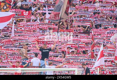 Stuttgart, Deutschland. Mai 2024. VFB Fans im Spiel VFB STUTTGART - FC BAYERN MÜNCHEN 3-1 am 4. Mai 2024 in Stuttgart. Saison 2023/2024, 1.Bundesliga, Spieltag 32, 32.Spieltag, München, München Fotograf: ddp-Bilder/STAR-Bilder - DFL-VORSCHRIFTEN VERBIETEN JEDE VERWENDUNG VON FOTOGRAFIEN als BILDSEQUENZEN und/oder QUASI-VIDEO - Credit: ddp Media GmbH/Alamy Live News Stockfoto