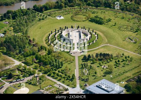 Eine Luftaufnahme des National Memorial Arboretum, Alrewas, Burton-0n-Trent, East Midlands, Großbritannien Stockfoto