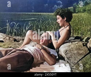Ein ORT IN DER SONNE 1951 Paramount Pictures Film mit Elizabeth Taylor als Angela Vickers und Montgomery Clift als George Eastman. Stockfoto