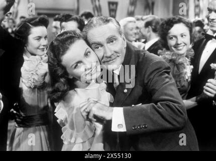 DER 20th Century Fox-Film aus dem Jahr 1950 mit Jeanne Crain als Ann Gilbreth und Clifton Webb als Frank Gilbreth Stockfoto