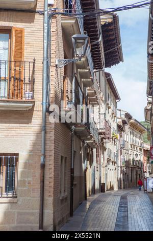 Historisches Viertel der Stadt Estella-Lizarra, Navarra, Nordspanien Stockfoto