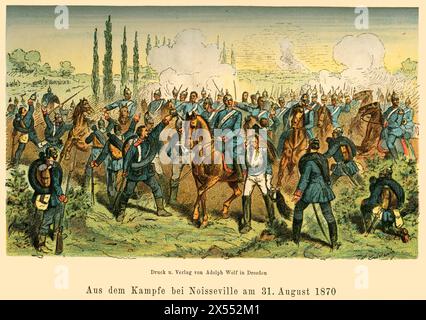Veranstaltungen, Noisseville, Franco-Prussion-Krieg, 1870-1871, das URHEBERRECHT DES KÜNSTLERS MUSS NICHT GELÖSCHT WERDEN Stockfoto