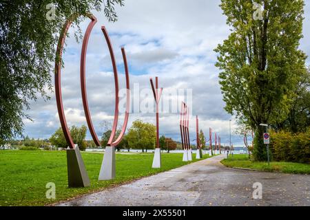 Schweizerdeutsche Grenzkunst von Johannes Dörflinger, Konstanz Stockfoto