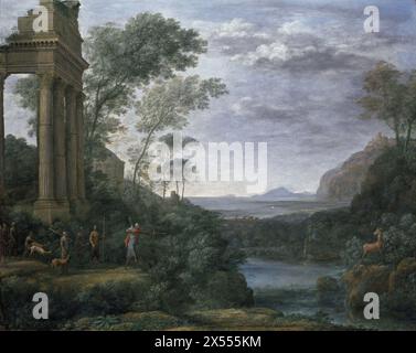 Landschaft mit Ascanius Shooting the Hirsch of Sylvia, Ashmolean Museum Claude Lorrain Stockfoto