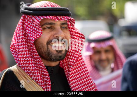 London, Großbritannien. Mai 2024. Ahmed Alsuwaiyan, Gouverneur der Digital Government Authority in Saudi-Arabien, trifft im Kabinettsbüro 70 Whitehall ein und trifft zu einem Treffen ein. Quelle: Ian Davidson/Alamy Live News Stockfoto