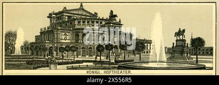 Geografie / Reisen, Deutschland, Sachsen, Dresden, Königliches Hoftheater (Semperoper), URHEBERRECHT DES KÜNSTLERS MUSS NICHT GELÖSCHT WERDEN Stockfoto