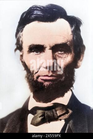 Lincoln, Abraham, 12.2.1809 - 15.4,1865, US-amerikanischer Politiker, 16. Präsident der USA 1861 - 1865, ADDITIONAL-RIGHTS-CLEARANCE-INFO-NOT-AVAILABLE Stockfoto