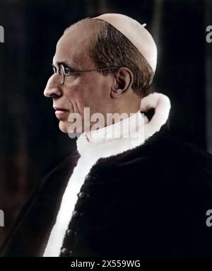 Pius XII. (Eugenio Pacelli), 2.3.1876 - 9.10.1958, Papst 2.3.1939 - 9.10.1958, Porträt, 1940er Jahre, NUR REDAKTIONELLE VERWENDUNG Stockfoto