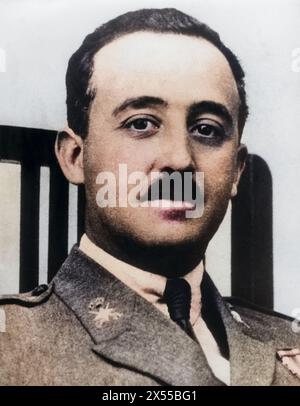 Franco, Francisco, 4.12.1892 - 20.11.1975, spanischer Politiker, Regent von Spanien 1936 - 1975, Porträt, ADDITIONAL-RIGHTS-CLEARANCE-INFO-NOT-AVAILABLE Stockfoto