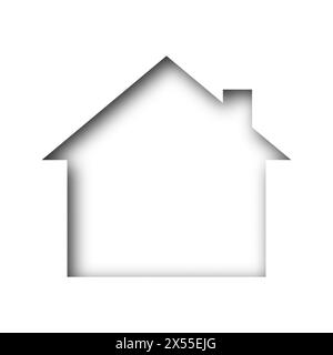 Haus des Papiers. Haus mit Schatten. Vektorabbildung Stock Vektor