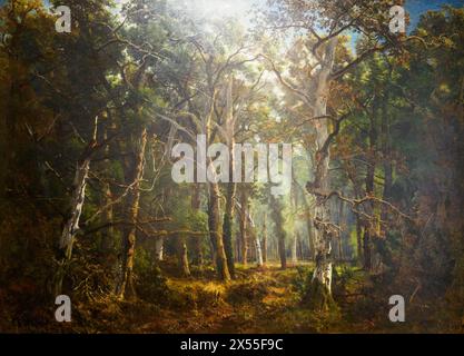 Wald von Fontainebleau von Giuseppe Palizzi (1812 – 1888), 1874, Öl auf Leinwand Stockfoto