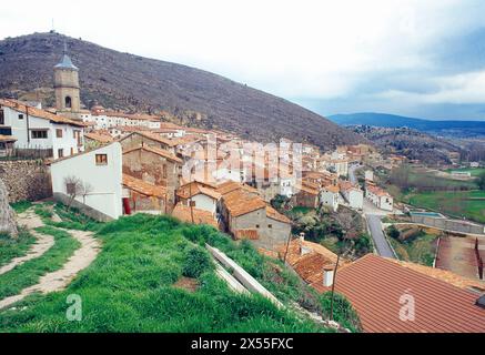 Übersicht. Alcala De La Selva, Provinz Teruel, Aragonien, Spanien. Stockfoto