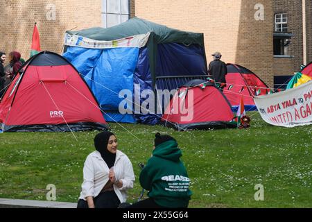 SOAS, London, Großbritannien. Mai 2024. Universitätsstudenten Gaza protestieren an der SOAS, [School of Oriental and African Studies], London. Quelle: Matthew Chattle/Alamy Live News Stockfoto