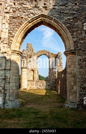 Ruinen der Abtei Leiston in Suffolk Stockfoto