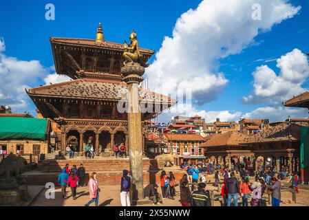 5. Januar 2020: Patan Durbar Platz im Zentrum der Stadt Lalitpur in Nepal. Es ist einer der drei Durbar Plätze in der Kathmandu VA Stockfoto