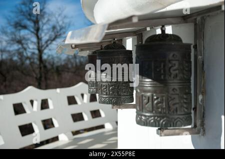 Peace Stupa in Zalaszántó, Bezirk Keszthely, Kreis Zala, Region Westtransdanubien, Ungarn Stockfoto