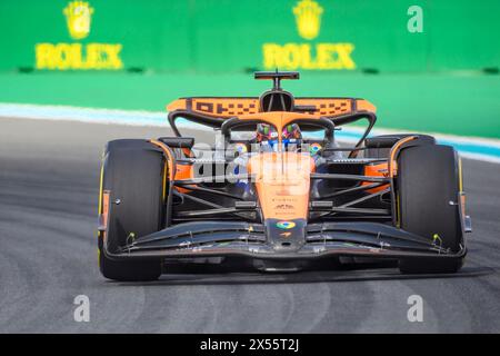 Mai 2024; Miami International Autodrome, Miami, Florida, USA; Formel 1 Crypto.com Miami Grand Prix 2024; Renntag; Oscar Piastri aus Australien fuhr die Nummer 81 McLaren Stockfoto