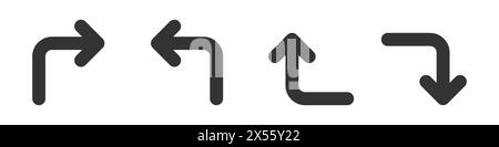 Symbolgruppe Richtungspfeil. Vektorabbildung Stock Vektor