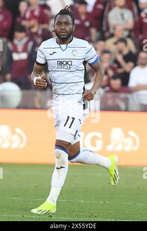 Salerno, Italien. Mai 2024. Ademola Lookman von Atalanta BC Look während des Serie A Spiels zwischen US Salernitana 1919 gegen Bologna FC im Arechi Stadium am 06. Mai 2024 in Salerno, italien Endpunktzahl 1-2 (Foto: Agostino Gemito/Pacific Press/SIPA USA) Credit: SIPA USA/Alamy Live News Stockfoto