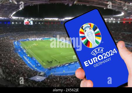 UEFA Euro 2024 Deutschland Fußball Europameisterschaft EM Europa Meisterschaft im Stadion Symbolbild Fotomontage in Deutschland Deutschland Deutschland - 1. Mai 2024: UEFA Euro 2024 Deutschland Fußball Europameisterschaft EM Europa Meisterschaft im Stadion Symbolbild Fotomontage in Deutschland. *** UEFA Euro 2024 Deutschland Fußball-Europameisterschaft Europa-Europameisterschaft im Stadion Symbol Bildmontage in Deutschland 1. Mai 2024 UEFA Euro 2024 Deutschland Fußball-Europameisterschaft Europa-Europameisterschaft im Stadion Symbol Bildmontage in Deutschland Stockfoto