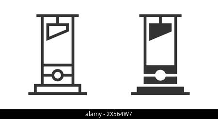 Guillotine-Symbol auf weißem Hintergrund. Vektorabbildung Stock Vektor