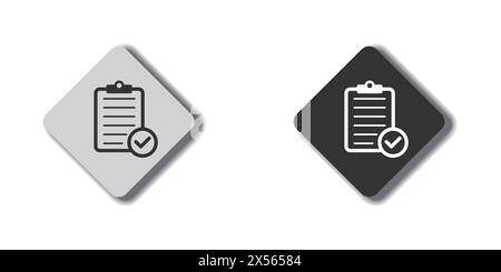 Symbol für Zwischenablage. Symbol „Checkliste“. Vektorabbildung Stock Vektor