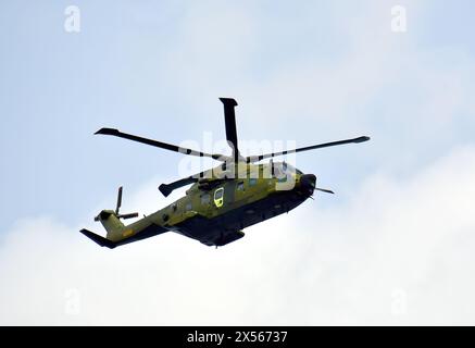 Royal Danish Air Force, AgustaWestland EH-101 Merlin Helikopter, Elsinore, Helsingør, Dänemark, Europa Stockfoto