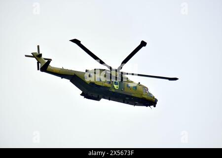 Royal Danish Air Force, AgustaWestland EH-101 Merlin Helikopter, Elsinore, Helsingør, Dänemark, Europa Stockfoto