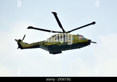 Royal Danish Air Force, AgustaWestland EH-101 Merlin Helikopter, Elsinore, Helsingør, Dänemark, Europa Stockfoto