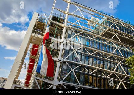Le Centre Pompidou building, Paris, France Stockfoto