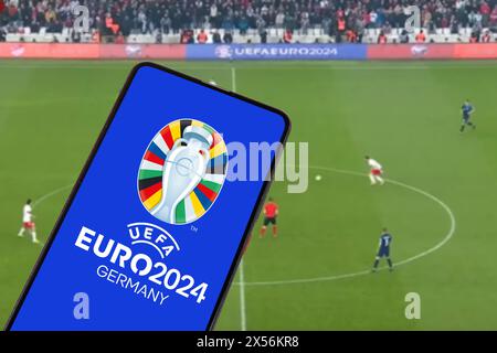 Deutschland - 1. Mai 2024: UEFA Euro 2024 Deutschland Fußball-Europameisterschaft Europameisterschaft Europameisterschaft im Stadion symbolisches Bild Stockfoto