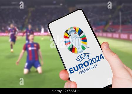 Deutschland - 1. Mai 2024: UEFA Euro 2024 Deutschland Fußball-Europameisterschaft Europameisterschaft Europameisterschaft im Stadion symbolisches Bild Stockfoto