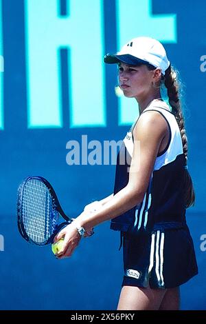 Anna Kournikova nimmt an den Lipton Championships 1997 Teil Stockfoto