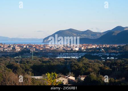 Panoramablick auf Noja in Kantabrien Stockfoto