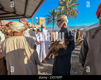 Szenen vom Nizwa Ziegenmarkt, Nizwa, Oman Stockfoto