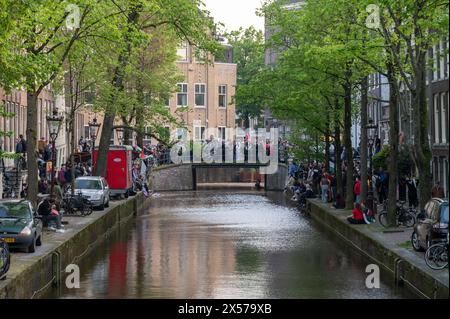 Amsterdam, Niederlande, 07. Mai 2024, propalästinensische Demonstration auf einem Campus der Universität Amsterdam im Stadtzentrum, George Pachantouris/ Alamy Live News Stockfoto