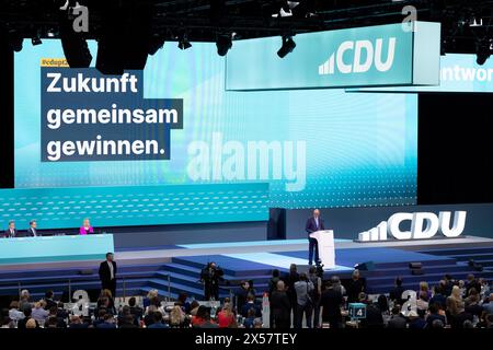 Berlin, 6. Mai 2024: Friedrich Merz, Vorsitzender der CDU, spricht während der CDU Deutschland 2024 Stockfoto