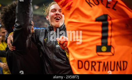 Paris, Frankreich. Mai 2024. Abschlussjubel: Julian Brandt (BVB) Paris Saint-Germain - Borussia Dortmund 07.05.2024 Credit: Moritz Müller/Alamy Live News Stockfoto