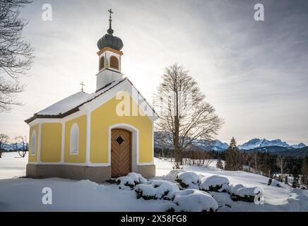 Geographie / Reise, Deutschland, Bayern, Kruen, Kapelle Maria Rast bei Kruen, Oberbayern, ADDITIONAL-RIGHTS-CLEARANCE-INFO-NOT-AVAILABLE Stockfoto