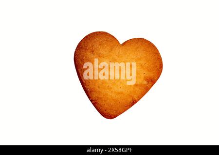 Ein Shortbread Kekse isoliert auf weißem Hintergrund Stockfoto