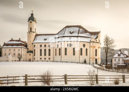 Geographie / Reisen, Deutschland, Bayern, Steingaden, Wallfahrtskirche wies bei Steingaden, ADDITIONAL-RIGHTS-CLEARANCE-INFO-NOT-AVAILABLE Stockfoto