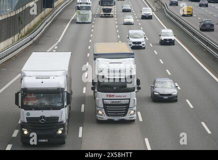 Bergamo, Italien. Mai 2024. In Italien nimmt der Straßengüterverkehr sechsmal schneller zu als die Schiene: 21 Milliarden Tonnen pro Kilometer auf der Schiene und 180 Milliarden Tonnen pro Kilometer auf der Autobahn. Quelle: Unabhängige Fotoagentur/Alamy Live News Stockfoto