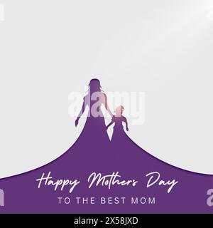 Happy Muttertag Grußkarte Stock Vektor