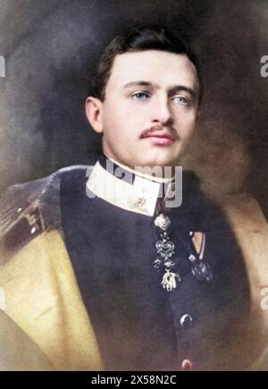 Karl I., 17.8.1887 - 1,4.1922, Kaiser von Österreich 21.11.1916 - 11.11.1918, Porträt, 1912, ADDITIONAL-RIGHTS-CLEARANCE-INFO-NOT-AVAILABLE Stockfoto