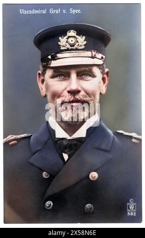 Spee, Maximilian Graf von, 22.6.1861–8.12.1914, deutscher Admiral, Porträt, 1914, IMPERAL NAVY, ADDITIONAL-RIGHTS-CLEARANCE-INFO-NOT-AVAILABLE Stockfoto