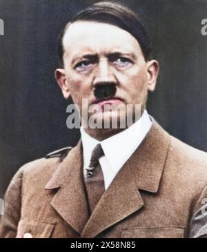 Hitler, Adolf, 20.4.1889 - 30.4,1945, deutscher Politiker (NSDAP), Reichskanzler 30.1.1933 - 30.4,1945, Porträt, 1930er Jahre, NUR REDAKTIONELLE VERWENDUNG Stockfoto