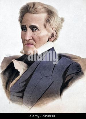 Jackson, Andrew J., 15.3.1767 - 8,6.1845, US-amerikanischer General und Politiker (Dem.), ARTIST's COPYRIGHT DARF NICHT GELÖSCHT WERDEN Stockfoto