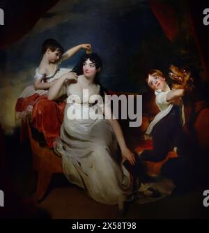 Maria Mathilda Bingham mit zwei ihrer Kinder 1810-1818 Sir Thomas Lawrence 1769–1830. England Englisch Stockfoto